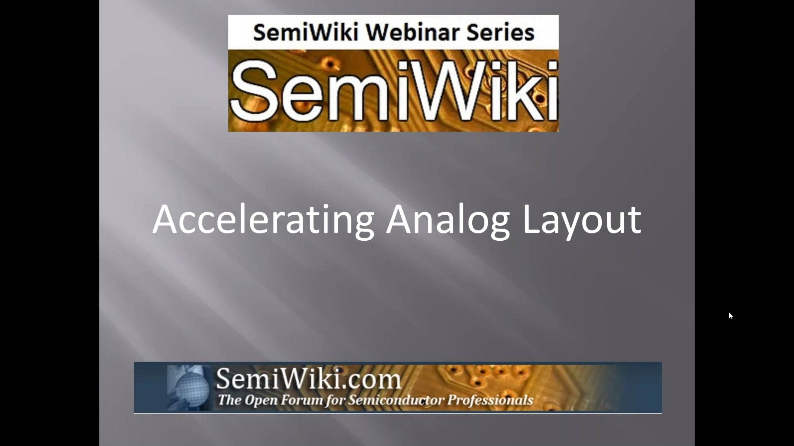 SemiWiki Webinar - November 2021 - Accelerating Analog Layout